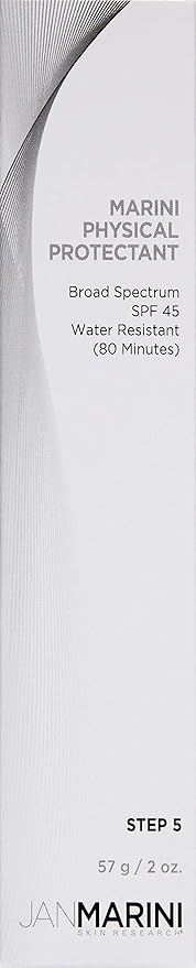 Jan Marini Skin Research Physical Protectant Tinted SPF 45 - Daily Face Protectant Product - Tinted SPF Facial Sunscreen - Sunscreen Aids Against Visible Wrinkles - Light to Medium Skin Tones - 2 oz