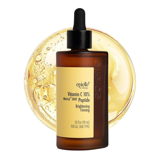 Epielle Complex Niacinamide 10% + Peptides Serum 3 fl.oz, Glowing and Firming Formula for Uneven Tone & Enlarged Pores, Anti-Aging for Face, Korean Skin Care (Vitamin C + Peptides Serum)