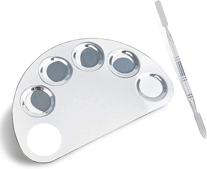 Stainless Steel Colour Professional 5 Paint Wells Palettes