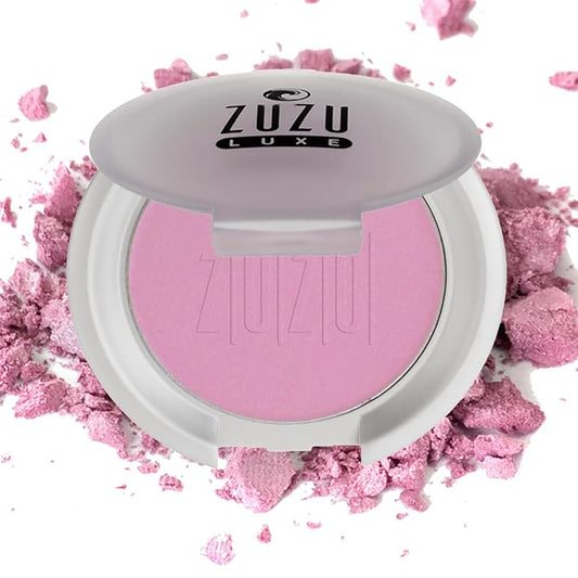 ZUZU LUXE Mineral Blush (Nymph - Vivid Pastel Pink/Cool Shimmer), Natural, Paraben Free, Vegan, Gluten-free, Cruelty-free, Non GMO, 0.1 oz