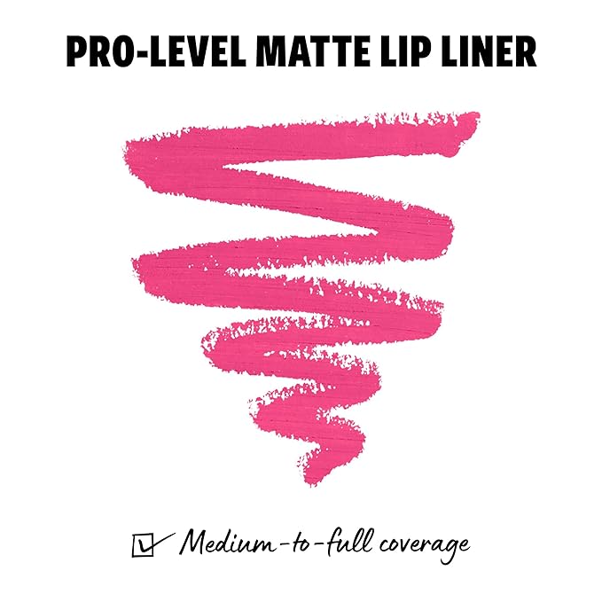 NYX PROFESSIONAL MAKEUP Suede Matte Lip Liner, Vegan Formula - Pink Lust (Hot Pink)