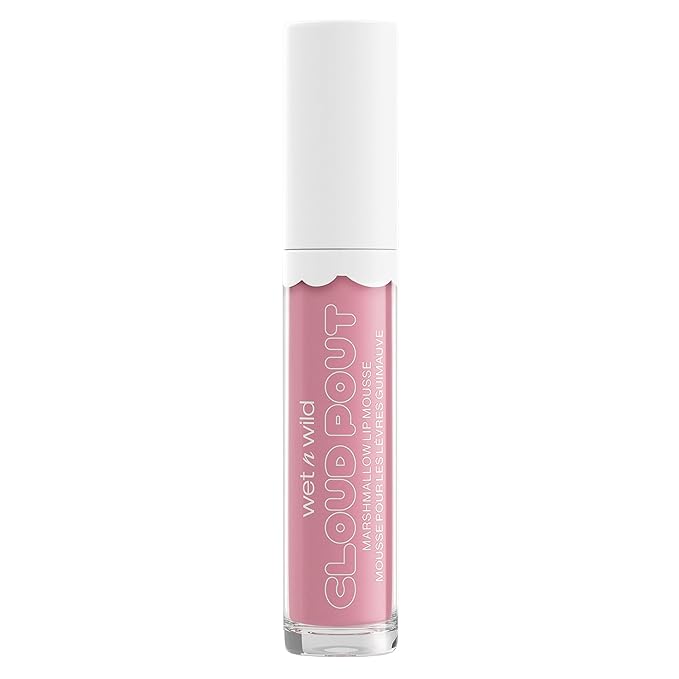 wet n wild Liquid Lipstick Cloud Pout Marshmallow, Light Pink Cloud Chaser | Matte Lip Cream Mousse | Argan Oil | Vitamin E (Pack of 1)