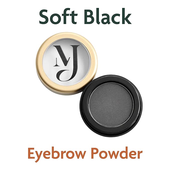 Soft Black Eyebrow Powder – Long-Lasting, Waterproof, Smudge-Proof Brow Powder for Natural, Defined Brows – Vegan & Cruelty-Free Eyebrow Makeup by Marie-José