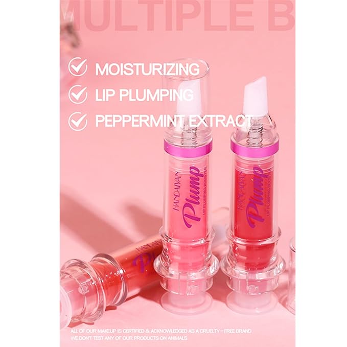 3 Colors Lip Plumping Booster, Spicy Lip Plumper Gloss Lip Plumping Oil, Ultra-Hydrating Nourishing Plump and Pout Lip Plumper, Glossy Finish Fuller Natural Lip Makeup Christmas Day Gift-03#04#05#