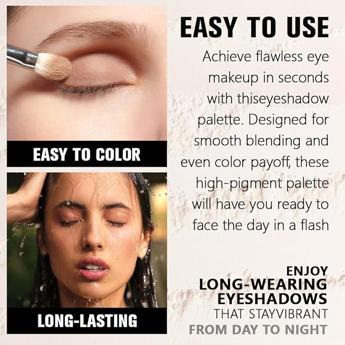 Eggplant Matte Single Eyeshadow, Lightweight Blendable Mini Eye Shadow for Older Women, Monochrome Eyeshadow Palette Makeup Pigmented Waterproof, Vegan & Cruelty-Free, 15