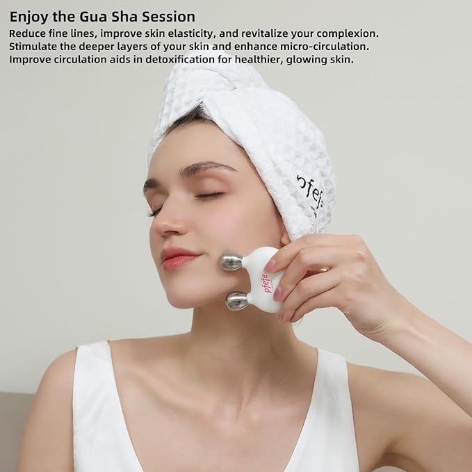 Stainless Steel Bunny Gua Sha & Face Roller, Cryo Rabbit Massager for Esthetician Supplies, Facial Roller for Puffiness, Wrinkles, Dark Circles