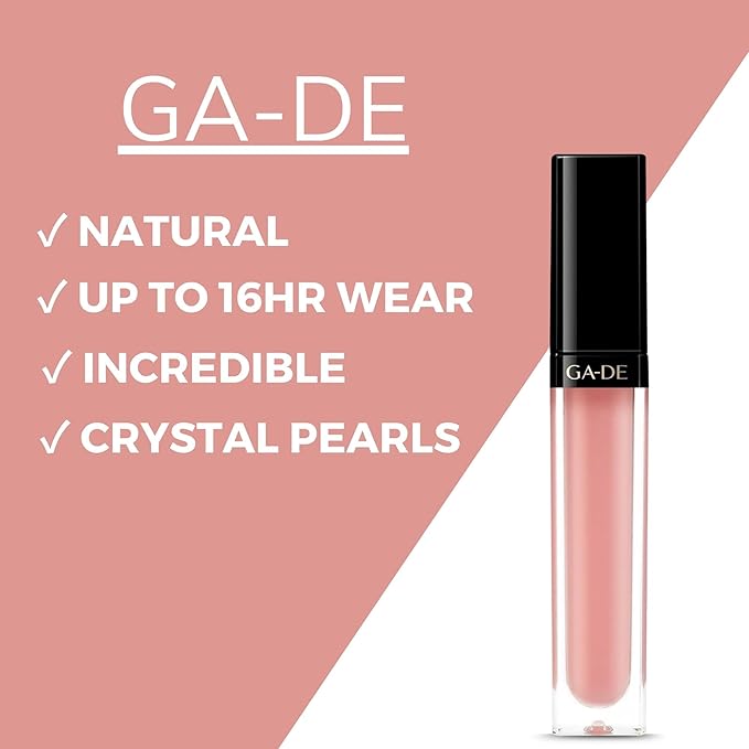 GA-DE Crystal Lights Lip Gloss, 525 - Enriched with Light-Reflecting Crystal Pearls - Smooth Silky, Rich Color - Moisturizes and Adds Shine - 0.2 oz