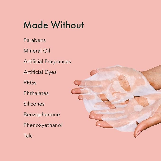 Rael Face Mask Skin Care, Collagen Face Masks - Bamboo Facial Sheet Mask, Korean Skincare, with Collagen Essence and Fruit Extracts, Nourishing and Moisturizing, All Skin Types (Collagen, 5 Sheets)