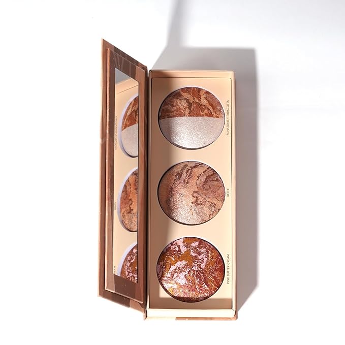 Best Baked Palette, Pink Butter Cream, rock, Sunstone Terracotta, and 7 color Eyeshadows - Travel-Friendly, Multi-Use Powder for Eye, Long-lasting Wear, Travel Makeup with Mirror Cruelty Free