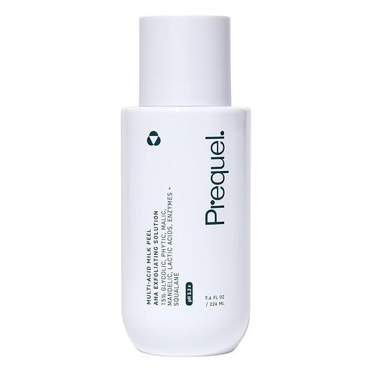 Skin Multi-Acid Milk Peel, Professional Exfoliating Solution. 15% Glycolic Acid Face Peel with Lactic Acid and Enzymes. Hydrating Chemical Exfoliant. Clinical Strength Formula, 7.6oz Bottle.