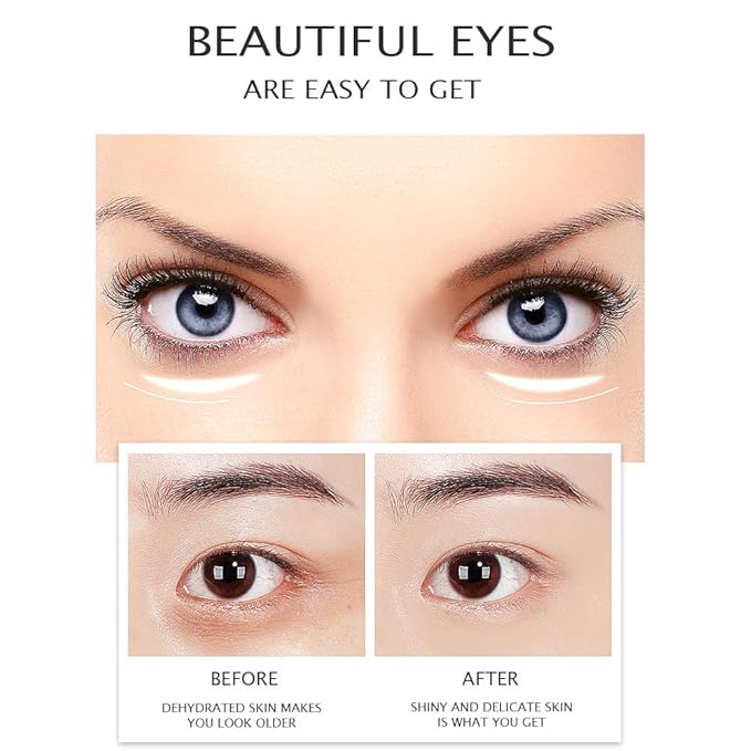 VENZEN Gold Moisturizing Eye Cream Anti Aging Anti Wrinkle Shade Dark Circles Shine Serum Glycerin Delicate Hyaluronic Acid 15g