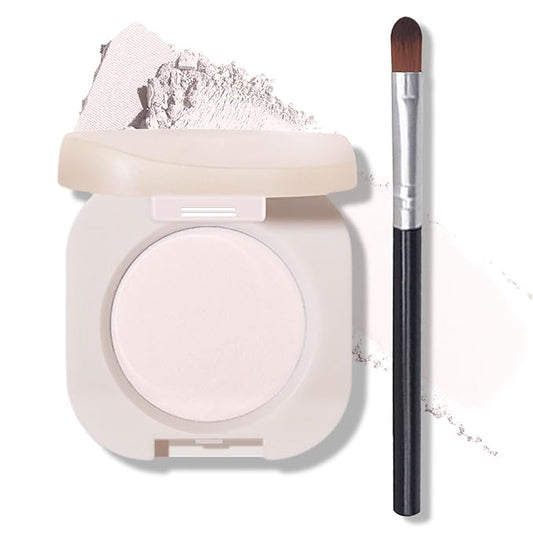 Single Eyeshadow Nude Eyeshadow Primers,Beige Brown Eyeshadow,Ultra Fine Smooth Powder Long Lasting High Pigment Eyeshadow,Daily Korean Eyes Makeup (01 Moonlight)