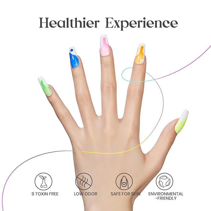 Beetles Halloween Gel Nail Polish Set - Dopamine Pleasure 6 Colors Gel Polish, Neon Orange Hot Pink Blue Yellow Green Purple Soak Off Uv Led Nail Art Manicure Gift for Women