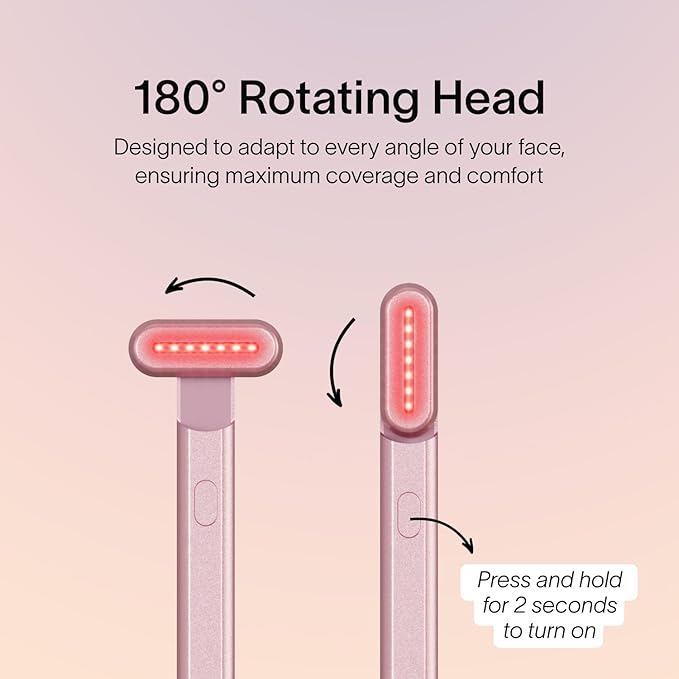 Solawave 4-in-1 Red Light Therapy Wand + Activating Serum | LED Skincare Device for Face & Neck | Facial Tool with Galvanic Current, Massage & Therapeutic Warmth | Reduces Appearance of Fine Lines