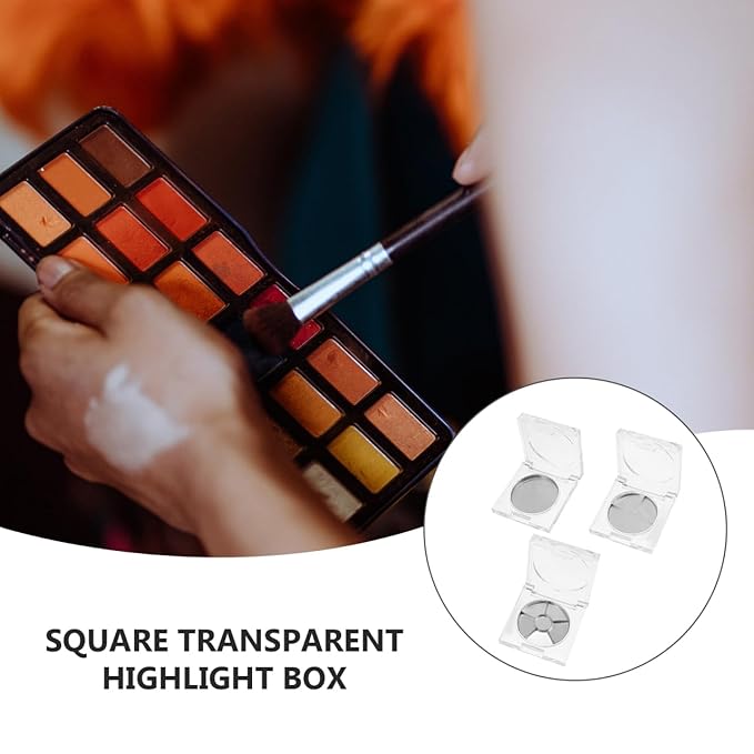 Beaupretty 14Pcs Empty Eyeshadow Palette: Refillable Depotting Makeup Palette - Clear Foundation Powder Storage for Eyeshadow Lipstick Blush Powder