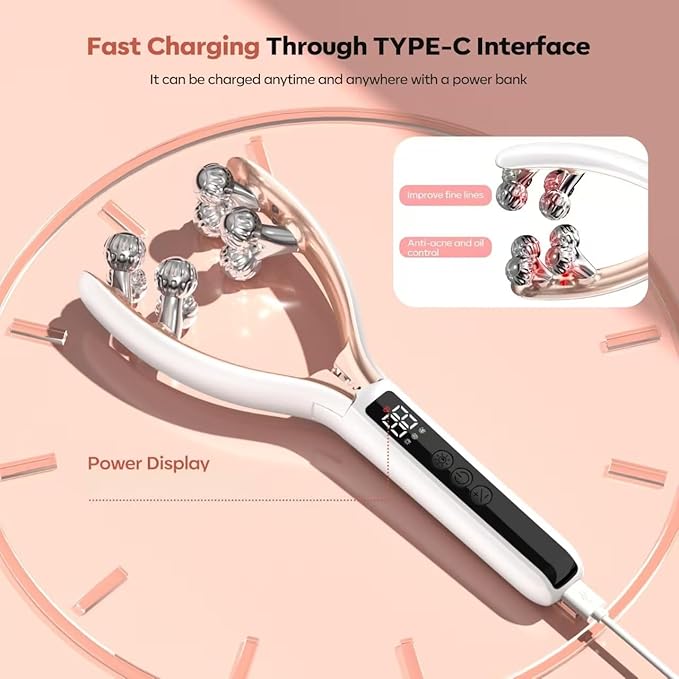 Doge&Vollar Face Massager Tool Wireless, Shaper & Slimmer Device - Lifting & Firming, Reduces Fine Lines, Rechargeable for Home & Travel Use