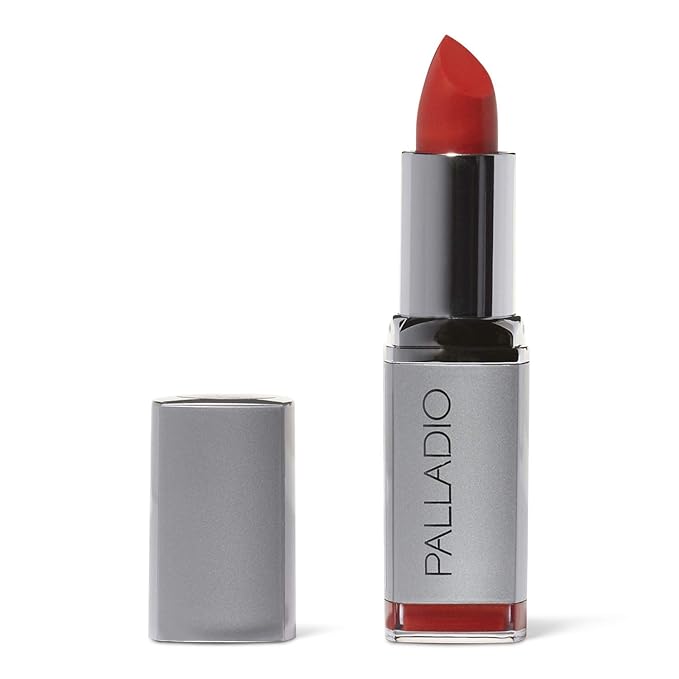 Palladio Herbal Lipstick, Rich Pigmented and Creamy, Infused with Aloe Vera, Chamomile & Ginseng, Prevents Lips from Drying, Combats Fine Lines, Long Lasting Lipstick, Toasted Orange