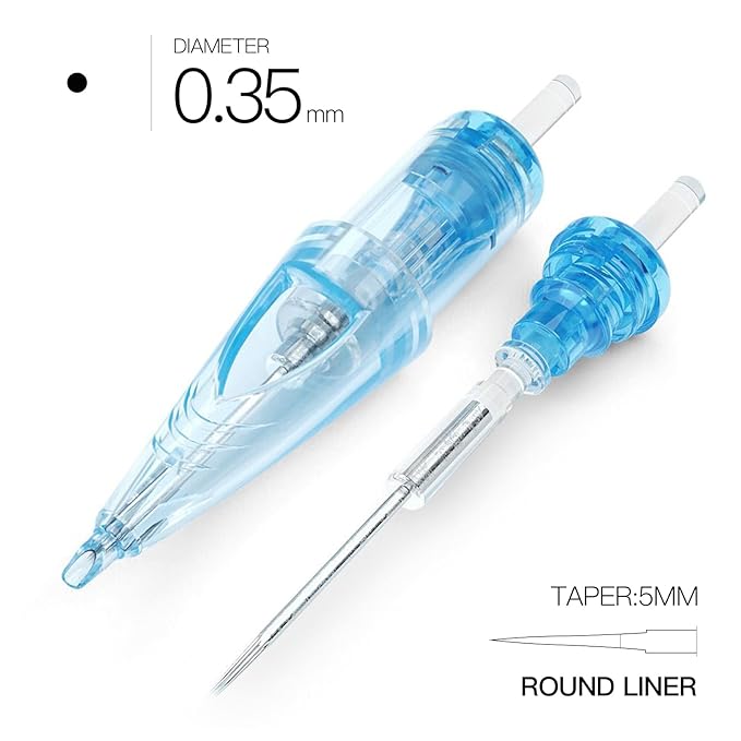 WJX Tattoo Cartridges 20Pcs Disposable Needles Round Liner 1201RL