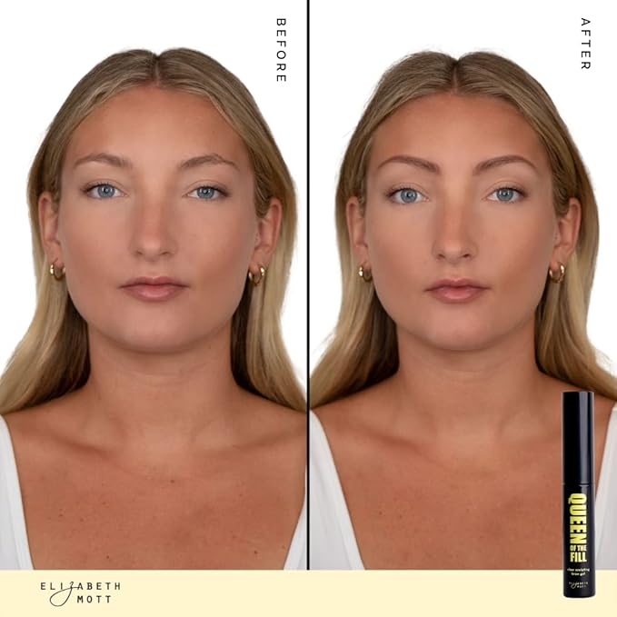 Elizabeth Mott Queen of the Fill Clear Brow Gel – Long-Lasting Sculpting & Shaping Gel Setter to Control, Tame & Define Eyebrows with Natural Finish – Smudge-Proof, Lightweight, Quick-Dry Formula – 3g