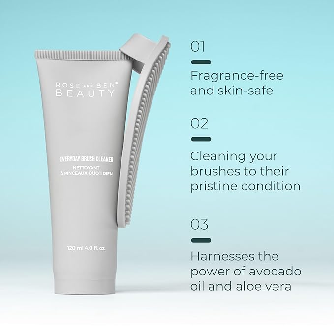 Rose and Ben Beauty Everyday Brush Cleanser and Cleansing Palm Pad