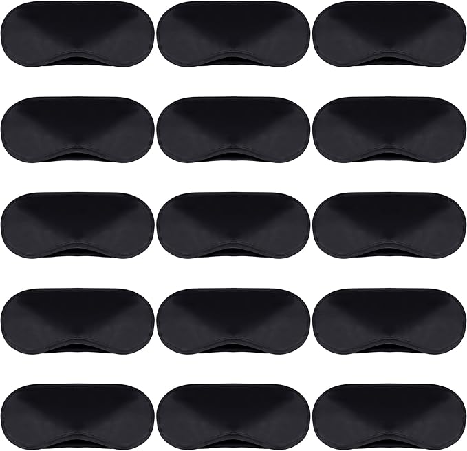 100 Pack Eye Mask Disposable Blindfolds for Games with Nose Pad Soft Eye Cover Party Pack Sleep Eye Masks Eye Shade Mask Women Men Kids (Black)