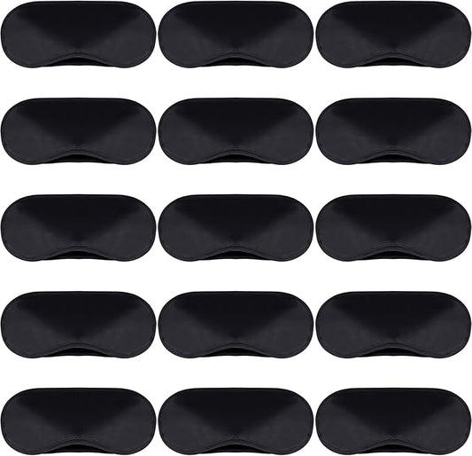 100 Pack Eye Mask Disposable Blindfolds for Games with Nose Pad Soft Eye Cover Party Pack Sleep Eye Masks Eye Shade Mask Women Men Kids (Black)