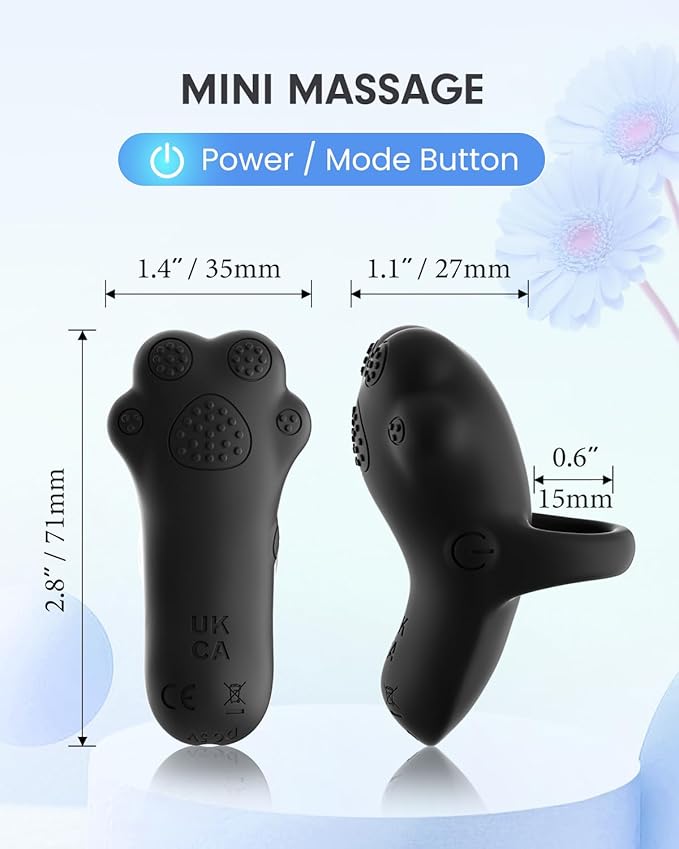 Portable Facial Massage Ball, Waterproof Rechargeable Powerful Multifunctional Eye Face Finger and Neck Massager, Black