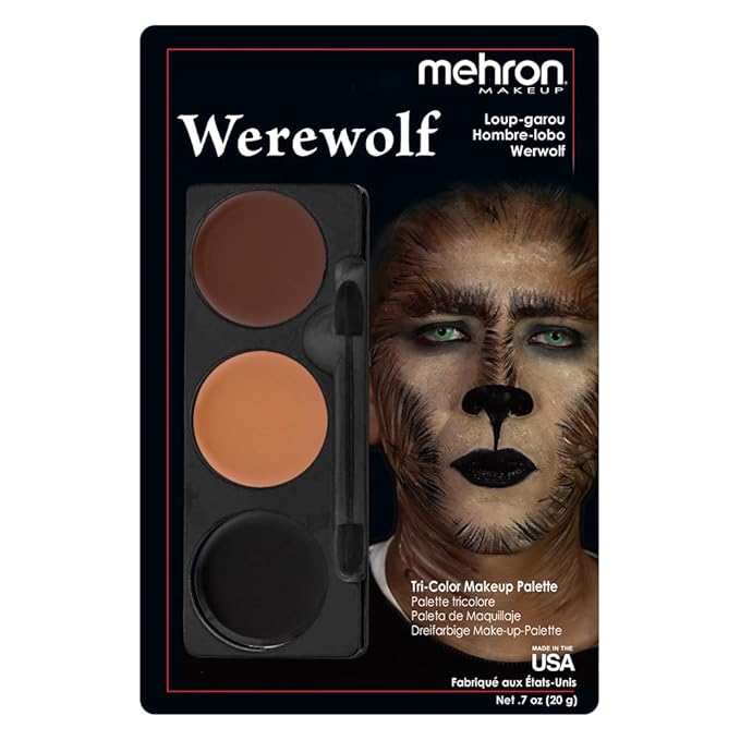 Mehron Makeup Tri-Color Character Makeup Palette | Halloween, 7 oz