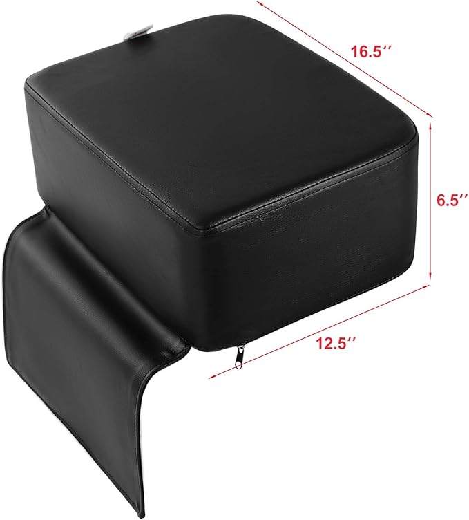 Artist hand Children Leather Cushion Oversize Barber Salon Booster Seat,Spa Equipment Black