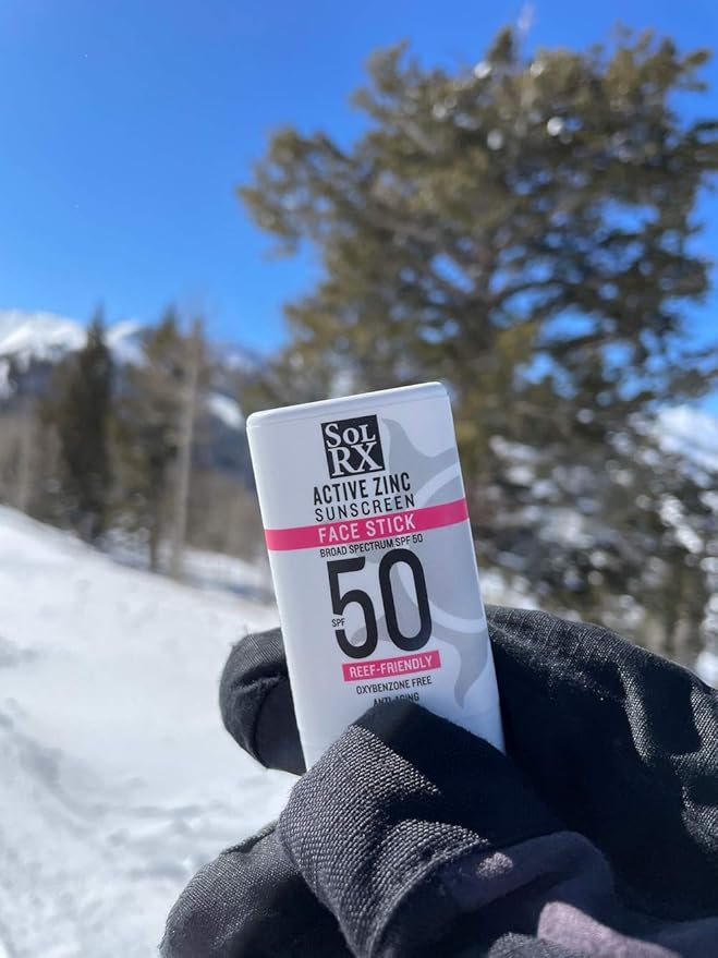 SolRX MINERAL SPF 50 Sunscreen Stick for Face - Zinc Oxide Sunsceen Stick, Clear, Non-Greasy (Pack of 2)