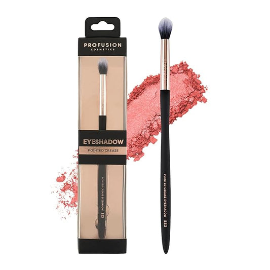 Profusion Cosmetics Pointed Crease Eyeshadow Brush Soft Synthetic Eyeshadow Blending For small Crease Eyebrow Long Lasting smudge Flawless Makeup Look