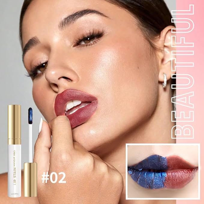 Lip Stain Peel Off – Long Lasting Waterproof Lip Tint, Smudge Proof Transfer Resistant Lip Stains Tattoo,High Pigment Matte Lip Color, Kiss Proof Peel Off Lip Stain Masque,All-Day Stay Lip Makeup 02#