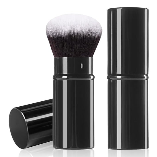 Retractable Makeup Brush,Travel Kabuki Powder Makeup Brush Face Blush Brushes for Blending Liquid, Foundation, Blush, Bronzer, Buffing, Sunscreen,Flawless Cosmetics