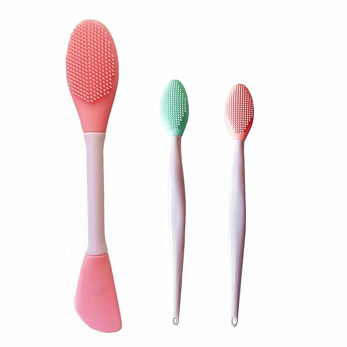 Facial Cleansing Brush pore scrubber for face,silicone face pore cleaning brush nose scrubber for blackhead,Face Mask Brush & Face Scrubber, For Exfoliating, Massaging,DIY Mask