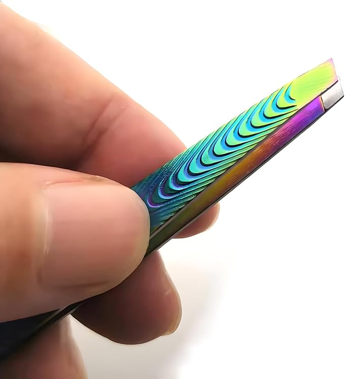Tweezers for Women Facial Hair, Eyebrow Tweezer for men, Professional Stainless Steel Pointed Splinter Ingrown Hair removal, Colorful
