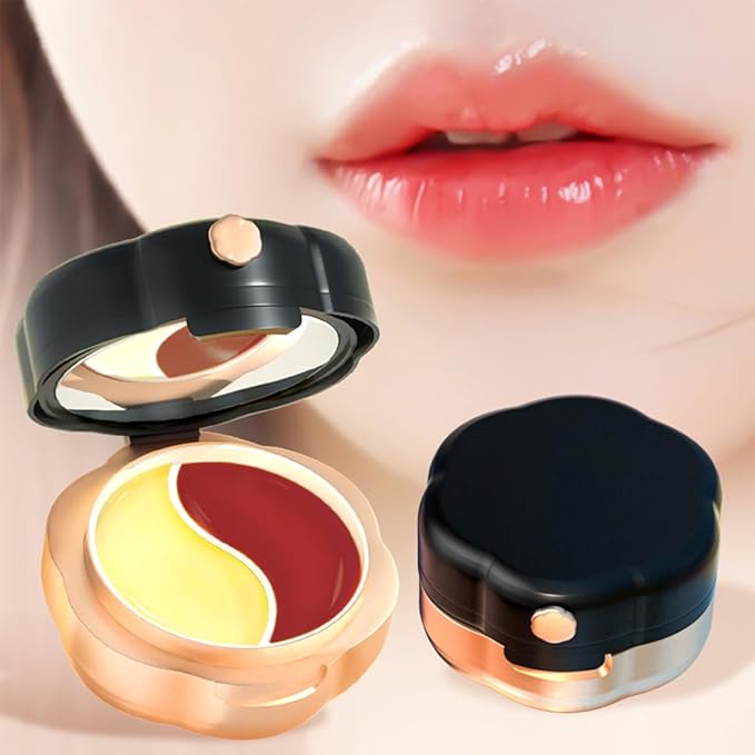 2-in-1 Day Night Double-Color Lip Mask | Jelly Moisturizing | Lip Balm & Lipstick Function | TOMATO Color