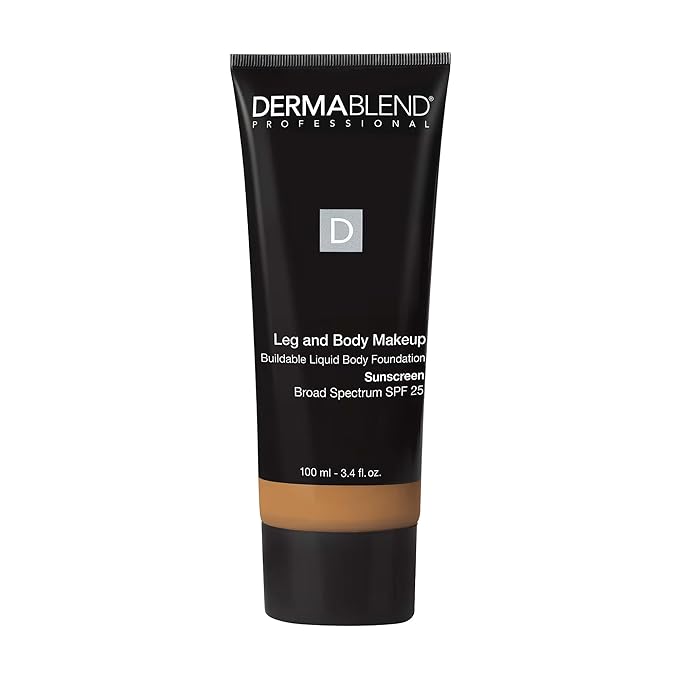 Dermablend Leg and Body Makeup Foundation with SPF 25, 45W Tan Honey, 3.4 Fl. Oz.