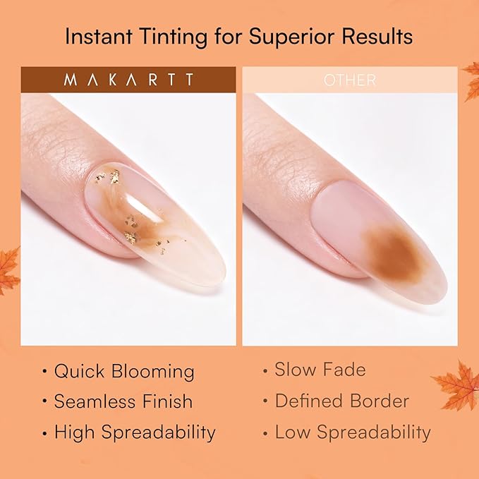 Makartt Clear Blooming Gel 15ml UV LED Soak Off Nail Art Polish for Spreading Effect Marble Nail Polish Gel Paint Nail Designs for DIY Color Flower Watercolor Magic Beauty Gift