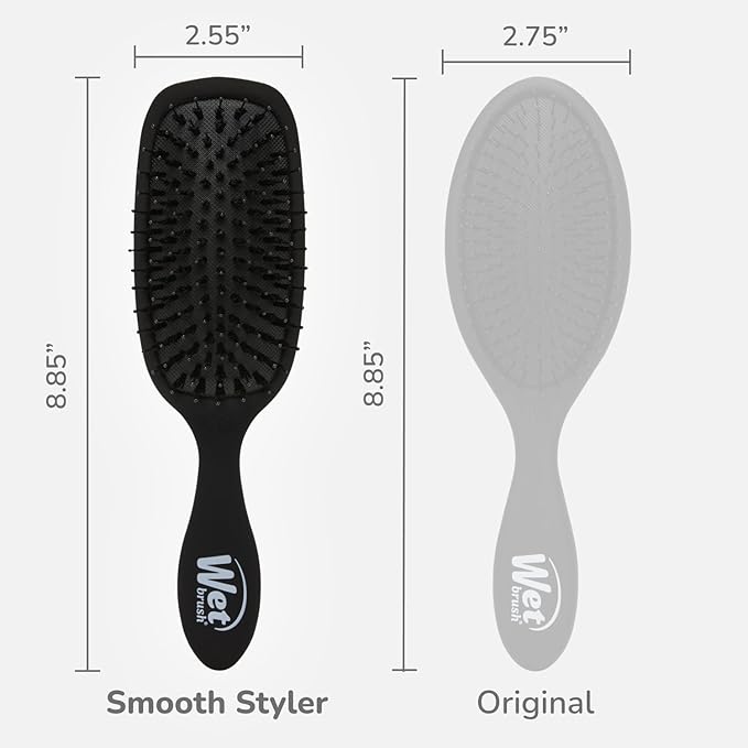 Wet Brush Smooth Styler Hair Brush, Black Frost, Exclusive Ultra-soft IntelliFlex Bristles, Synthetic Boar Bristles, Shiny And Smooth, For All Hair Types, For Women, Men, Wet And Dry
