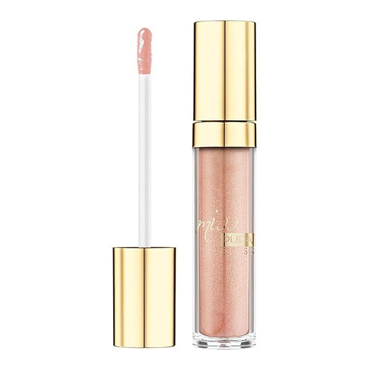 Pupa Milano Holiday Land Miss Pupa Lip Gloss, 107 Golden Starlight, 0.17 oz - Plumping Lip Gloss - Lip Moisturizer - Long-Lasting Hydrating Lip Gloss