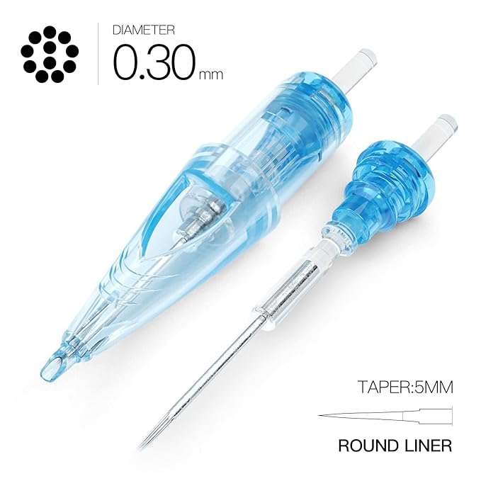 WJX Tattoo Cartridges 20Pcs Disposable Needles Round Liner 1011RL