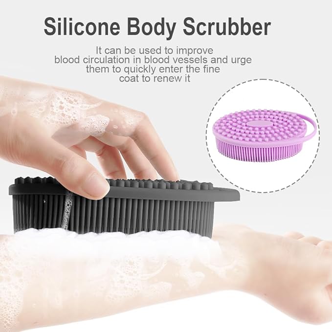 Soft silicone body shower??exfoliating silicone