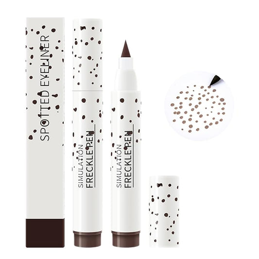 Freckle Pen, Natural Lifelike Faux Freckles Makeup Pen, Waterproof & Quick Dry, Soft Dot Spot Professional Faux Freckles, Create Magic Freckle Makeup (Light Brown)