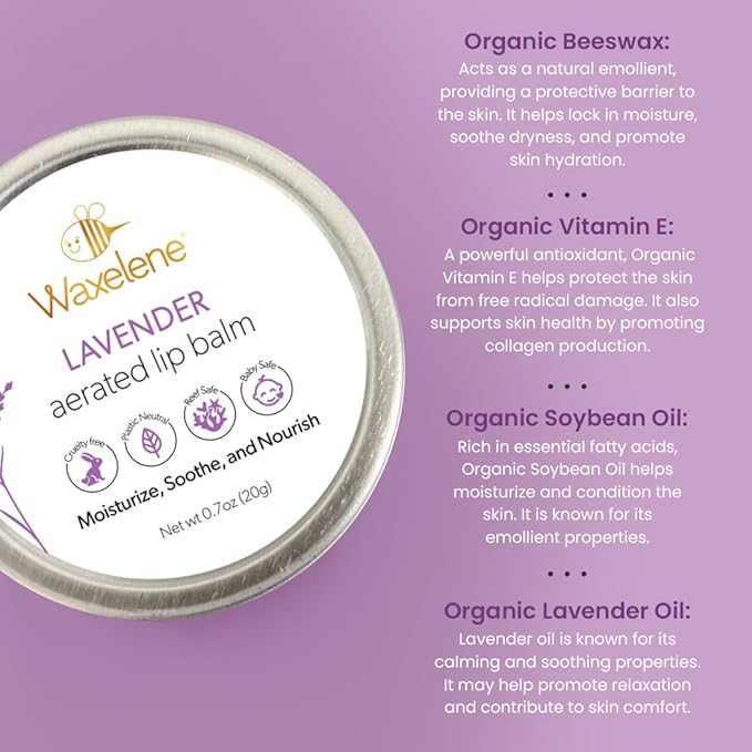 Lavender Aerated Lip Balm tin - Single