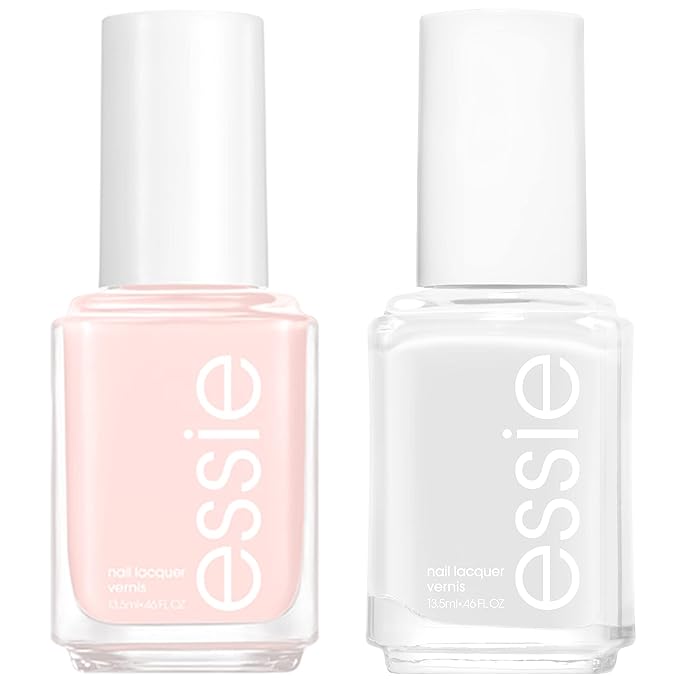 essie nail polish, Ballet French Manicure Kit, a sheer pink and a white nail polish, 8-free vegan, 1 kit