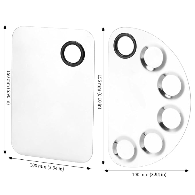 4 Pack Metal Makeup Palette, Makeup Mixing Palette