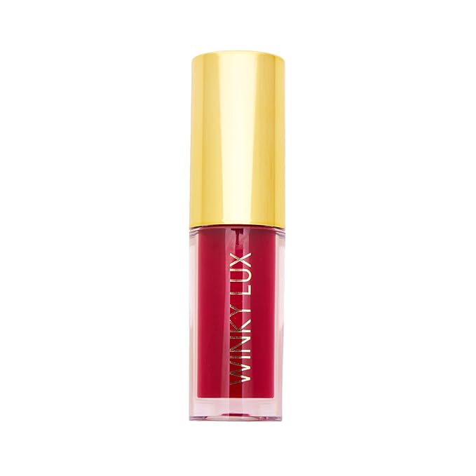 Winky Lux Crave Barely There Sheer Tinted Lip Oil - Hydrating Lip Gloss Tint, Cranberry Red Glossy Lip Balm, Juicy Non Sticky Long Lasting Formula, Infused with Jojoba Oil & Soft Vanilla Scent