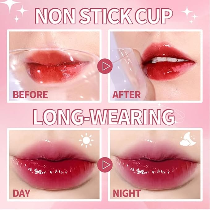 10 Colors Lip Tint Stain Set, Korean Moisturizing Moisturizing