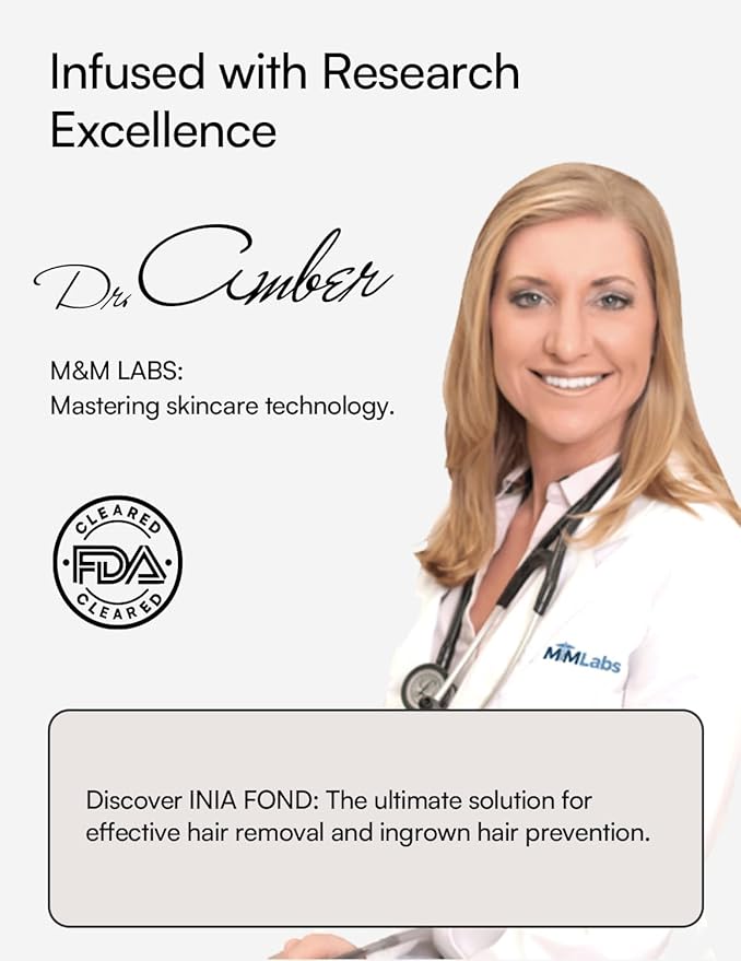 Laser Hair Removal Device for Women and Men, INIA Fond Hair Remover with Long-Lasting in Hair Reduction for Body&Face, Safe at-home Results for Armpits, Bikini and Legs