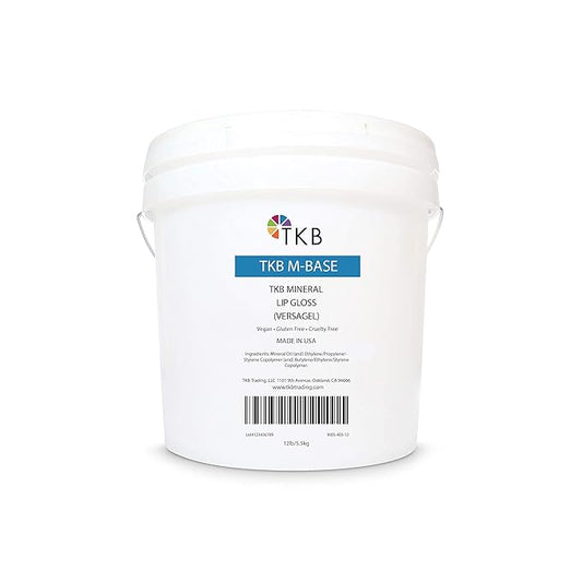 TKB Mineral Lip Gloss (M-Base) | Clear Versagel Base for DIY Lip Gloss, Made in USA (12lb (5.5 kg))